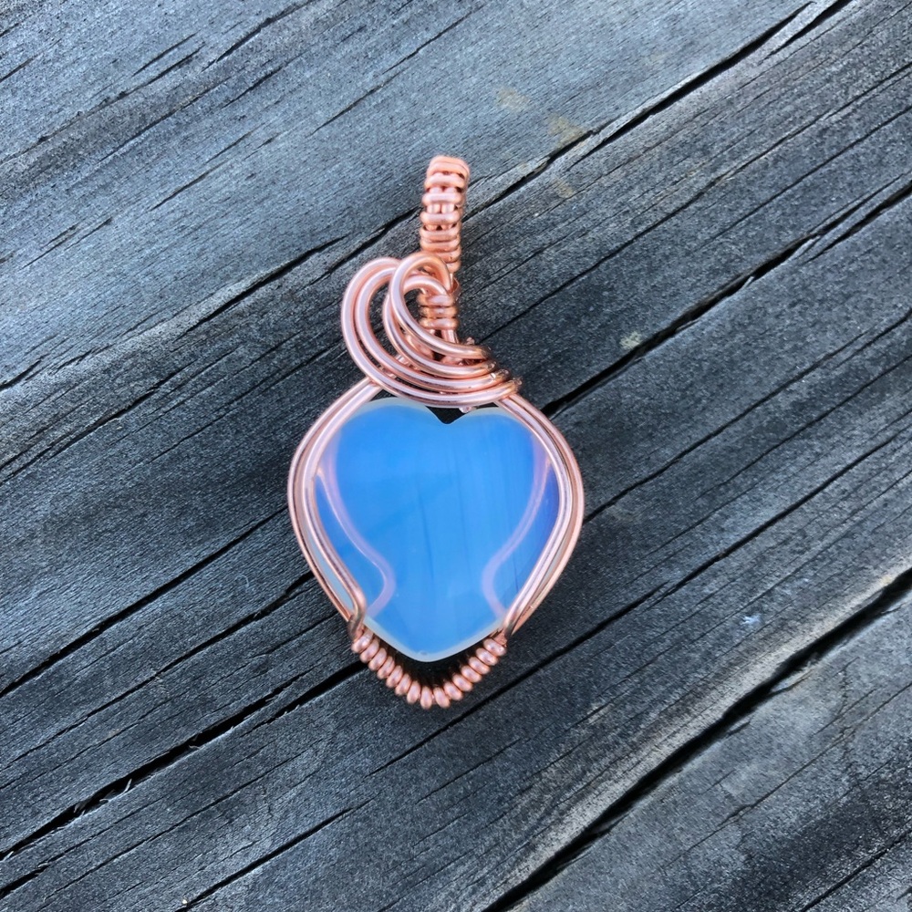 Opalite heart necklace